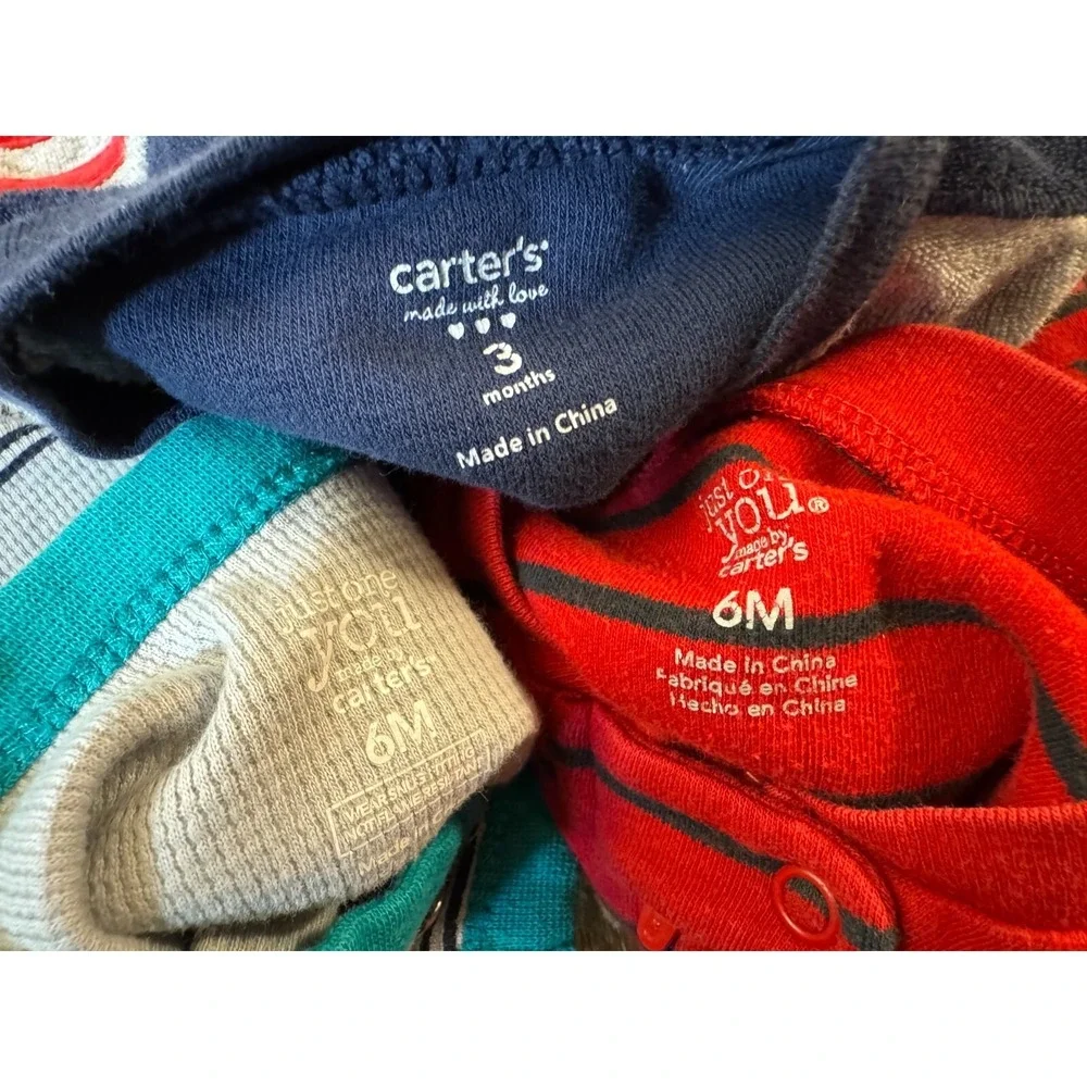 Carters Baby Boy 6 Months Footed Sleepers Pajamas Outfits Clothes‎ Lot Bundle